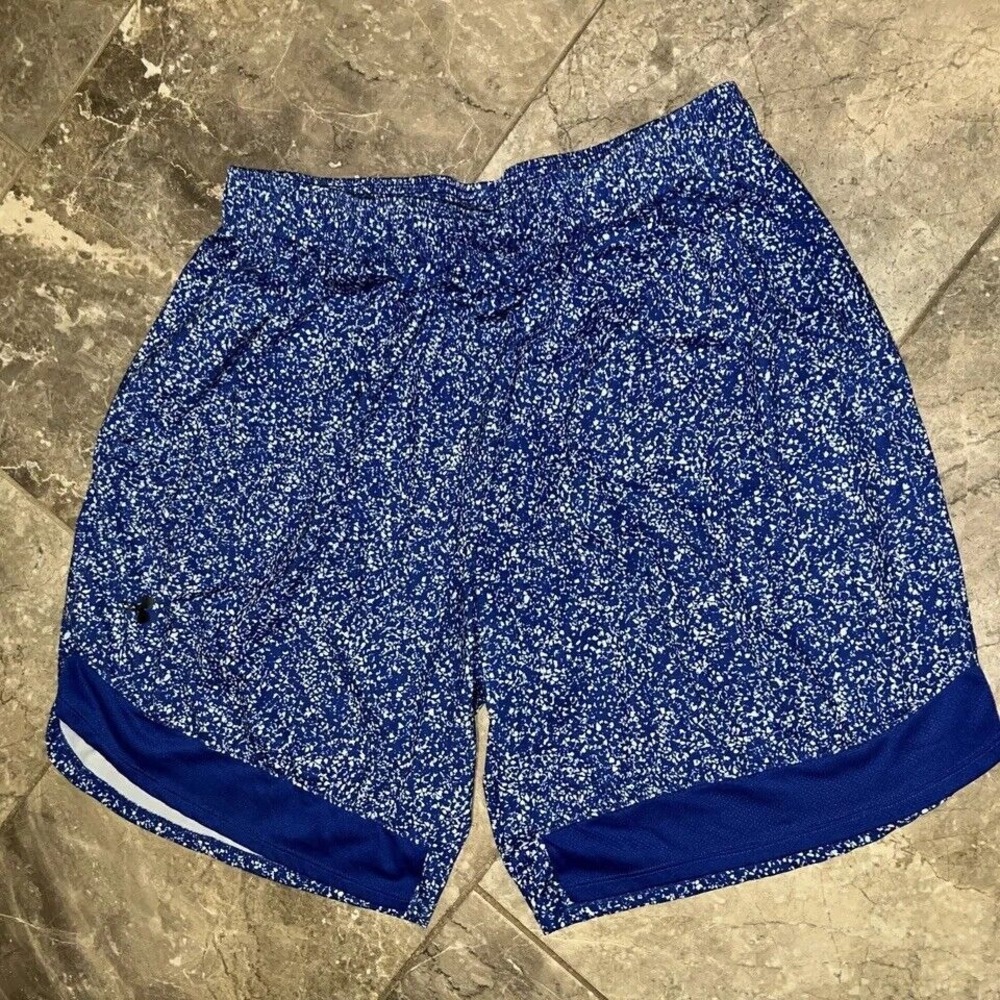 Under Armour Men's‎ Train Stretch Printed Shorts XLarge Blue White Loose Gym
